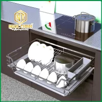 Kệ đựng bát đĩa đa năng hợp kim sơn nano